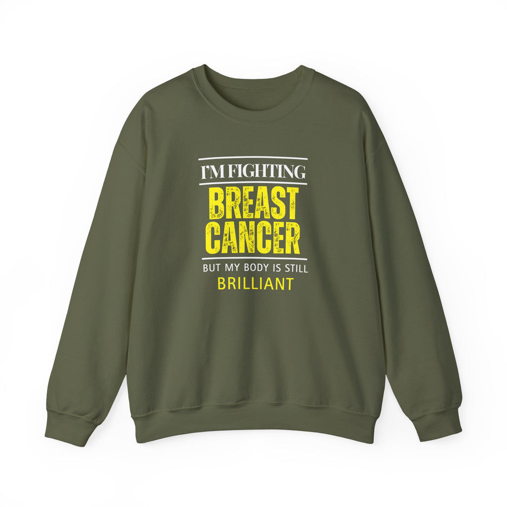I'm fighting breast cancer Sweatshirt | Inspirational Crewneck, Gift for Fitness Lovers, Motivational Apparel, Unisex Sweatshirt, Cozy Fitness Wear