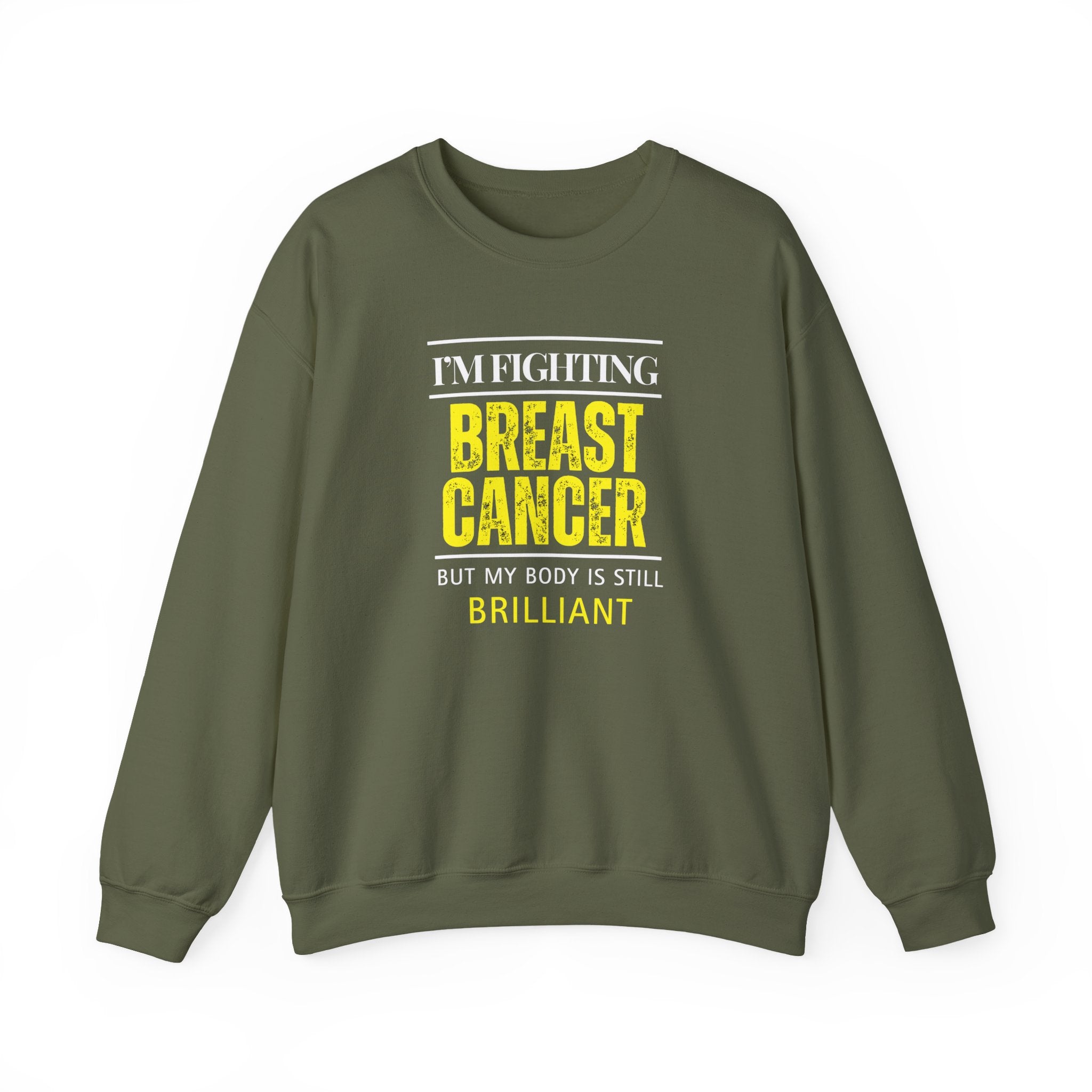 I'm fighting breast cancer Sweatshirt | Inspirational Crewneck, Gift for Fitness Lovers, Motivational Apparel, Unisex Sweatshirt, Cozy Fitness Wear