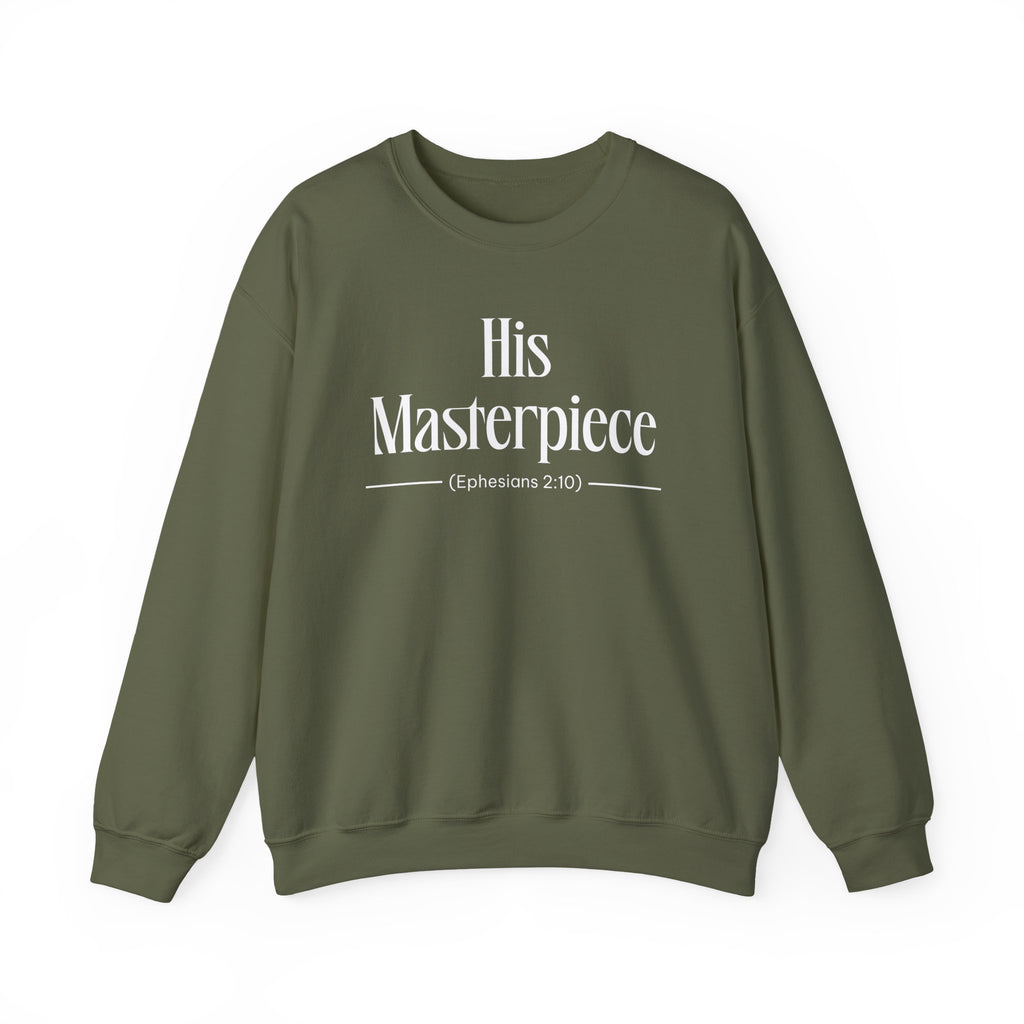 His Masterpiece Sweatshirt | Inspirational Crewneck, Gift for Fitness Lovers, Motivational Apparel, Unisex Sweatshirt, Cozy Fitness Wear