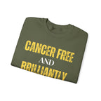 Cancer-free and brilliantly me Sweatshirt | Inspirational Crewneck, Gift for Fitness Lovers, Motivational Apparel, Unisex Sweatshirt, Cozy Fitness Wear
