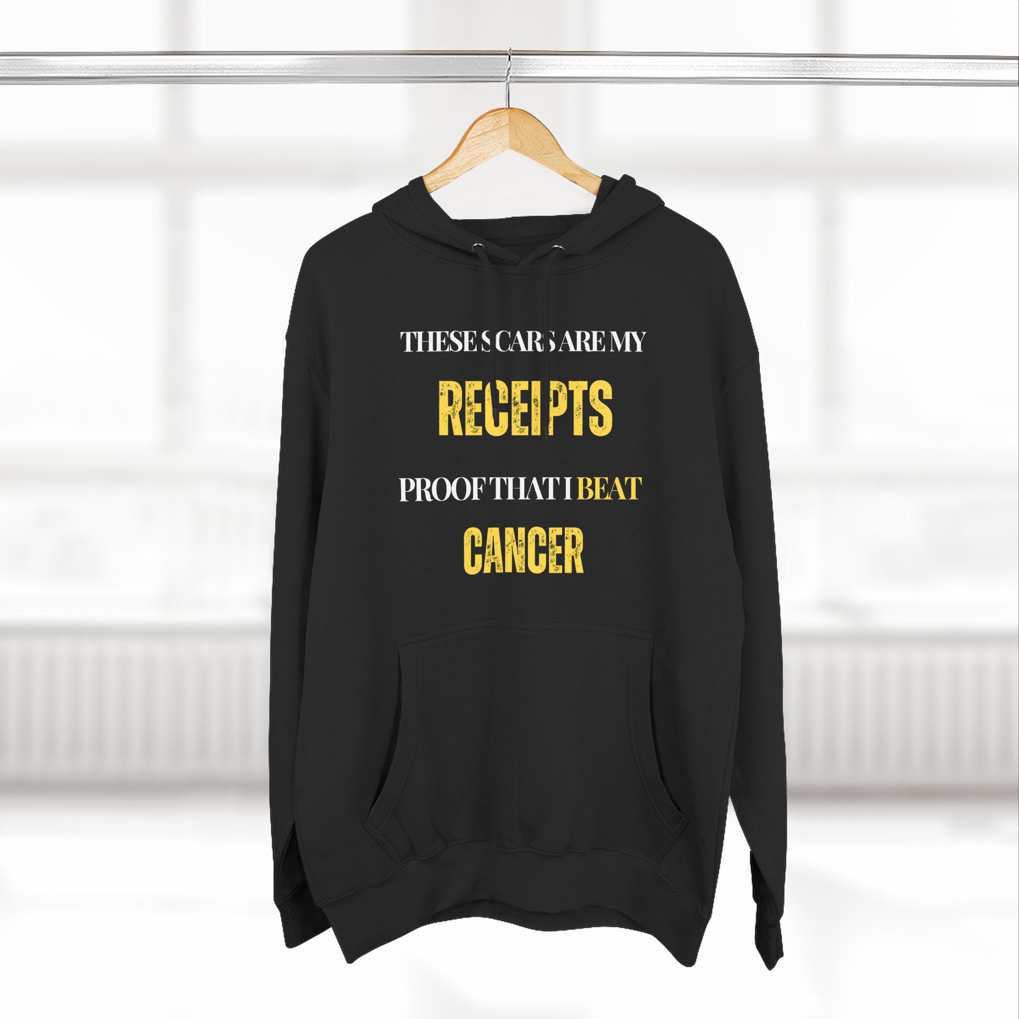 These scars are my receipts. Proof that I beat cancer Hoodie, Unisex Sweatshirt, Casual Wear, Gift for Her, Fall Fashion, Holiday Gift