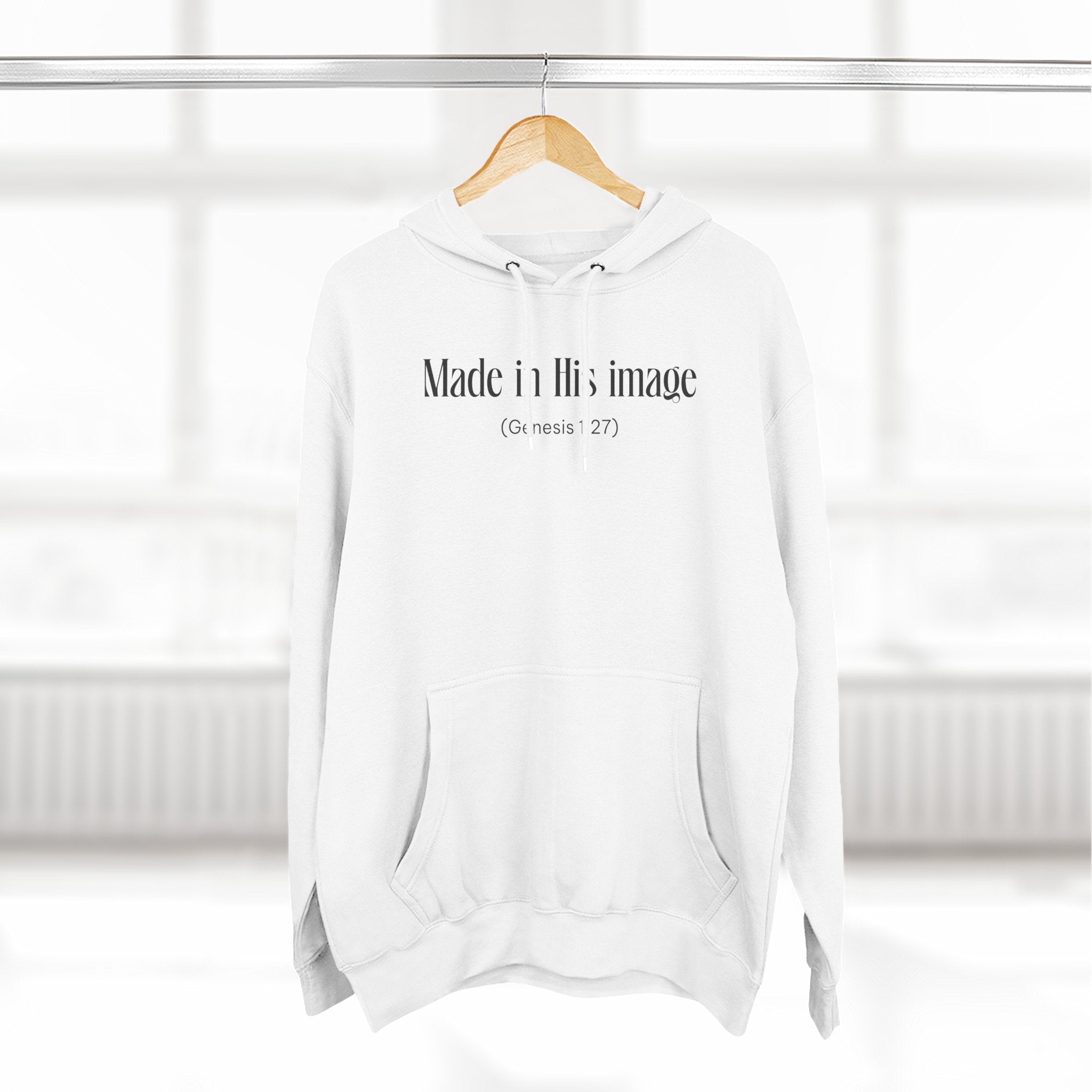 Made in his image Hoodie, Unisex Sweatshirt, Casual Wear, Gift for Her, Fall Fashion, Holiday Gift