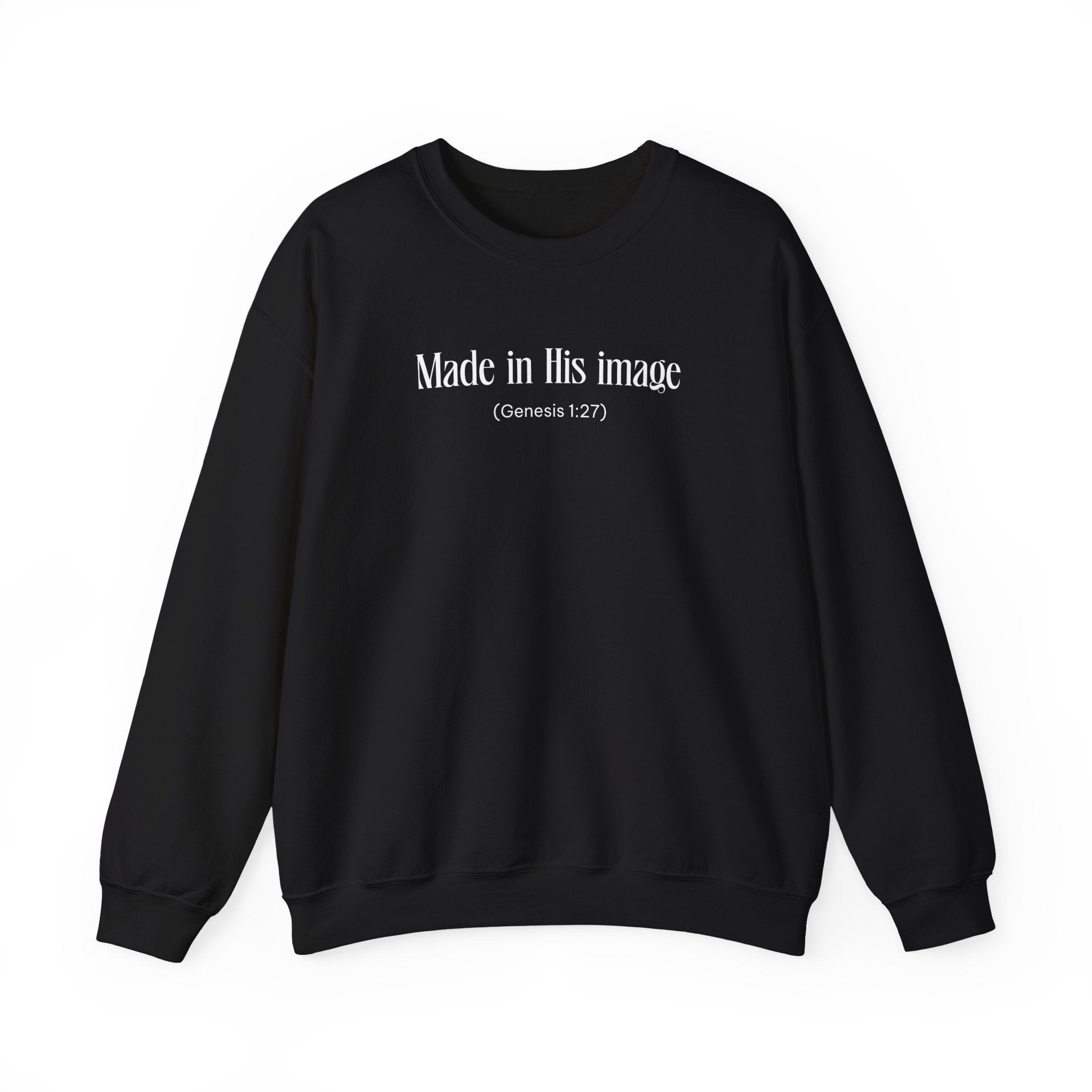 Made in his image Sweatshirt | Inspirational Crewneck, Gift for Fitness Lovers, Motivational Apparel, Unisex Sweatshirt, Cozy Fitness Wear