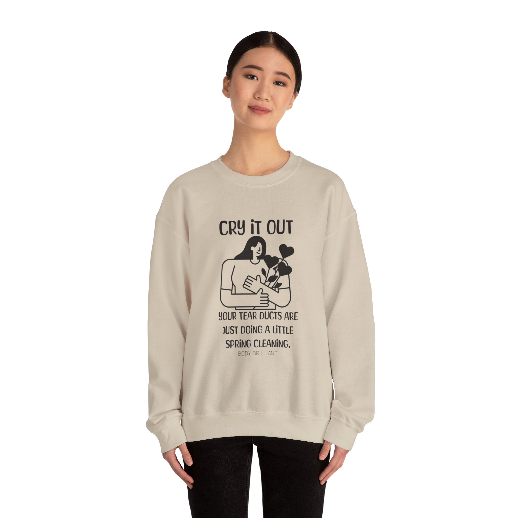 Cry it out Sweatshirt | Inspirational Crewneck, Gift for Fitness Lovers, Motivational Apparel, Unisex Sweatshirt, Cozy Fitness Wear
