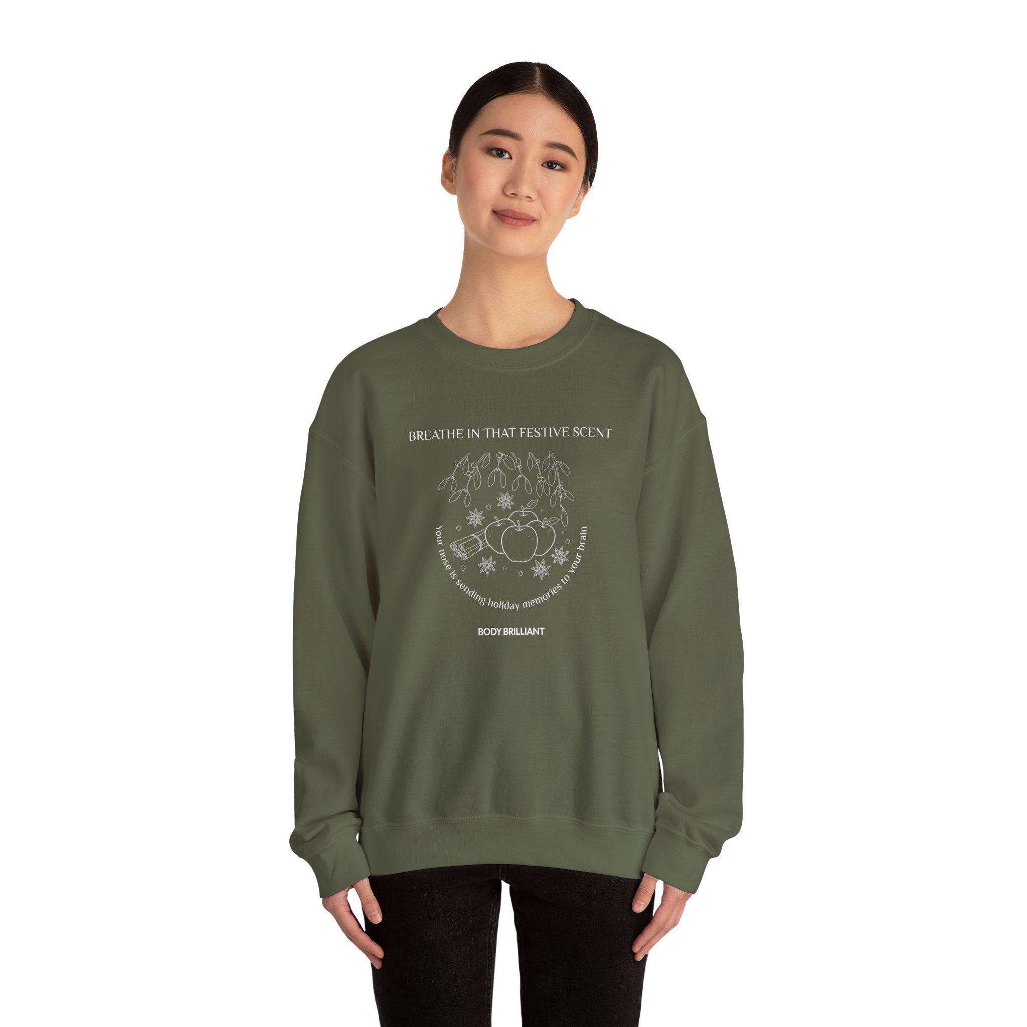 Breathe in that festive scent Sweatshirt | Inspirational Crewneck, Gift for Fitness Lovers, Motivational Apparel, Unisex Sweatshirt, Cozy Fitness Wear