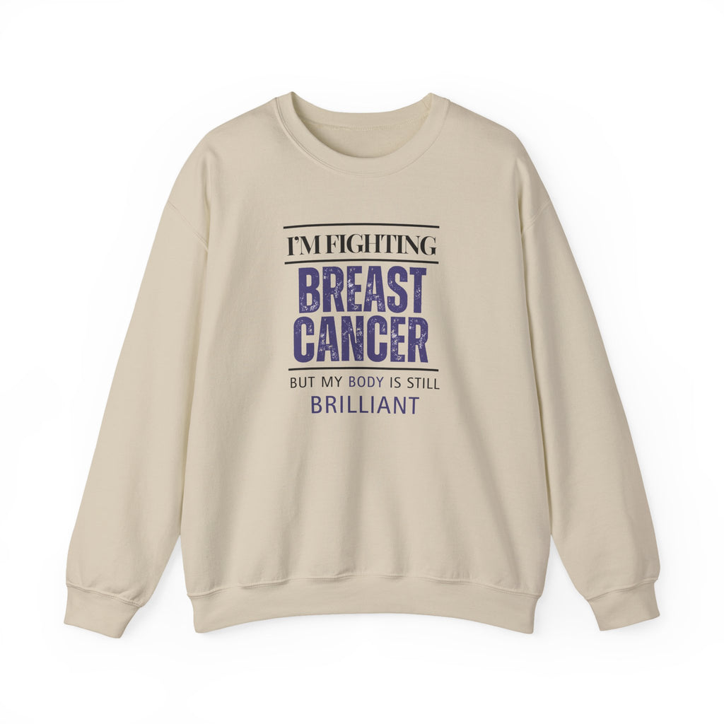I'm fighting breast cancer Sweatshirt | Inspirational Crewneck, Gift for Fitness Lovers, Motivational Apparel, Unisex Sweatshirt, Cozy Fitness Wear