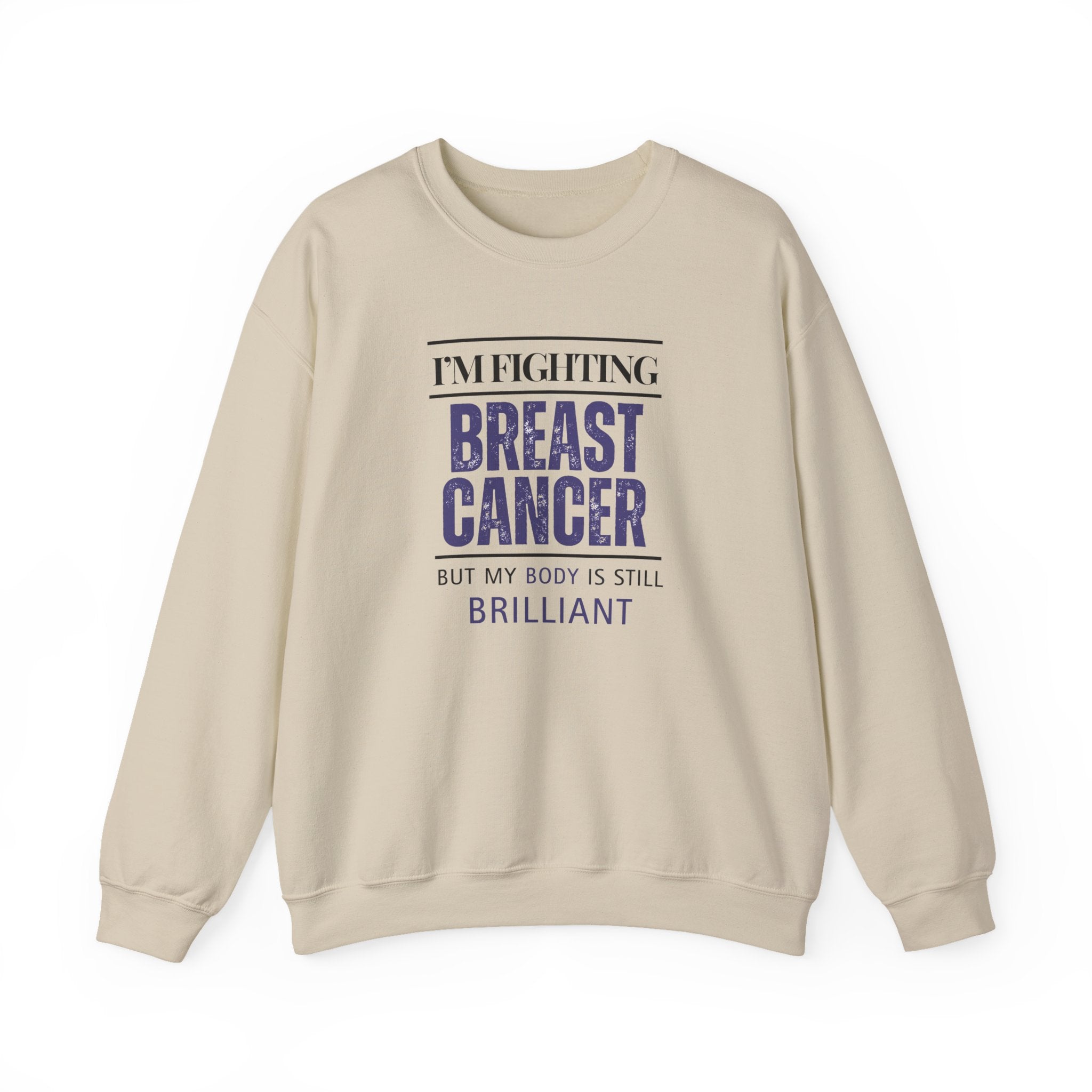 I'm fighting breast cancer Sweatshirt | Inspirational Crewneck, Gift for Fitness Lovers, Motivational Apparel, Unisex Sweatshirt, Cozy Fitness Wear