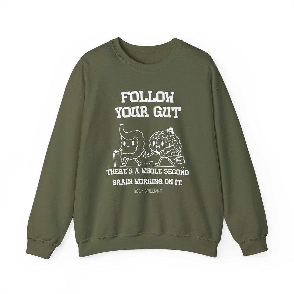 Follow your gut Sweatshirt | Inspirational Crewneck, Gift for Fitness Lovers, Motivational Apparel, Unisex Sweatshirt, Cozy Fitness Wear
