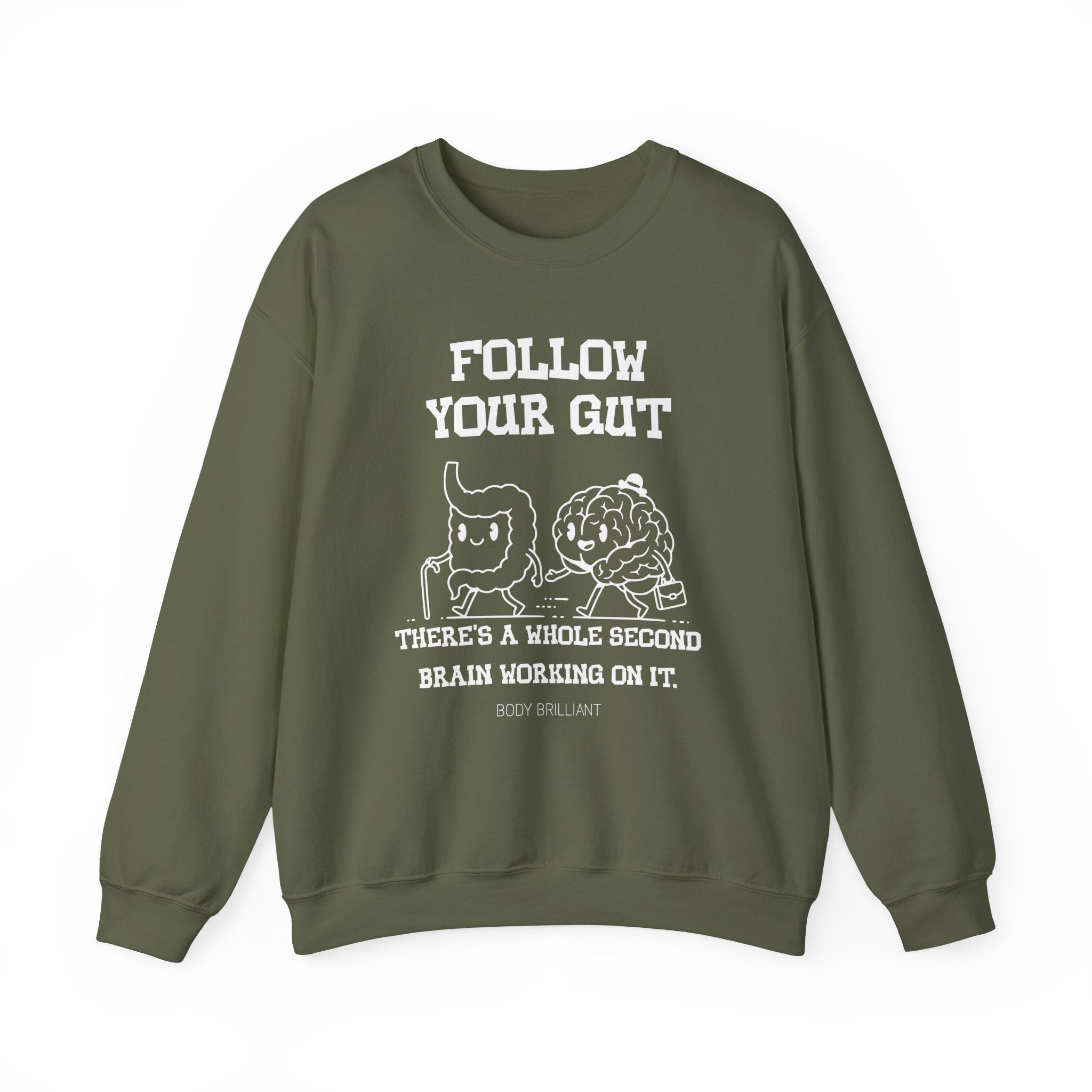 Follow your gut Sweatshirt | Inspirational Crewneck, Gift for Fitness Lovers, Motivational Apparel, Unisex Sweatshirt, Cozy Fitness Wear