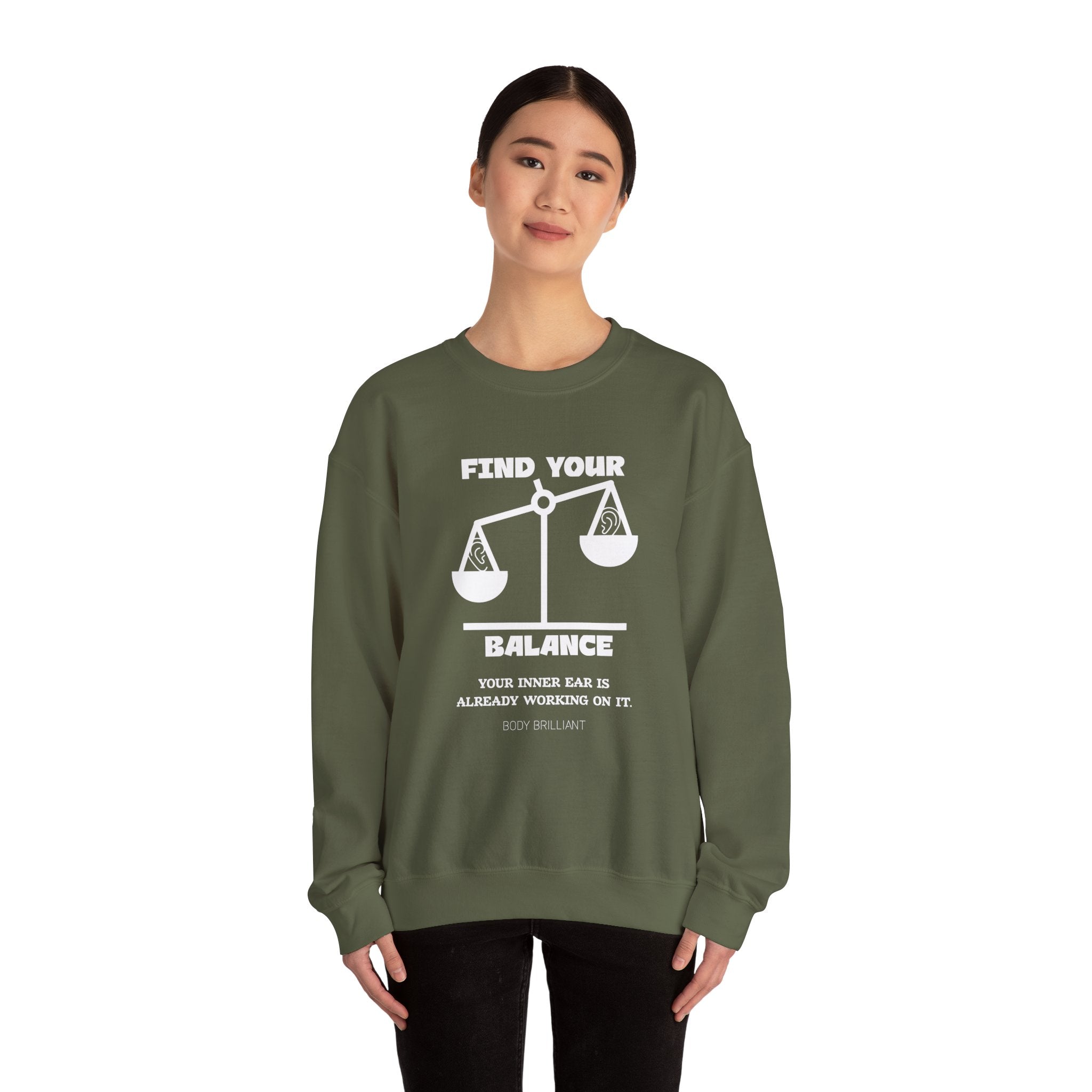 Find your balance Sweatshirt | Inspirational Crewneck, Gift for Fitness Lovers, Motivational Apparel, Unisex Sweatshirt, Cozy Fitness Wear