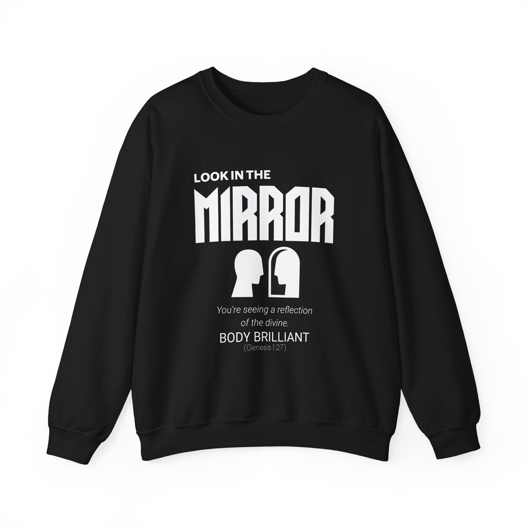 Look in the mirror Sweatshirt | Inspirational Crewneck, Gift for Fitness Lovers, Motivational Apparel, Unisex Sweatshirt, Cozy Fitness Wear