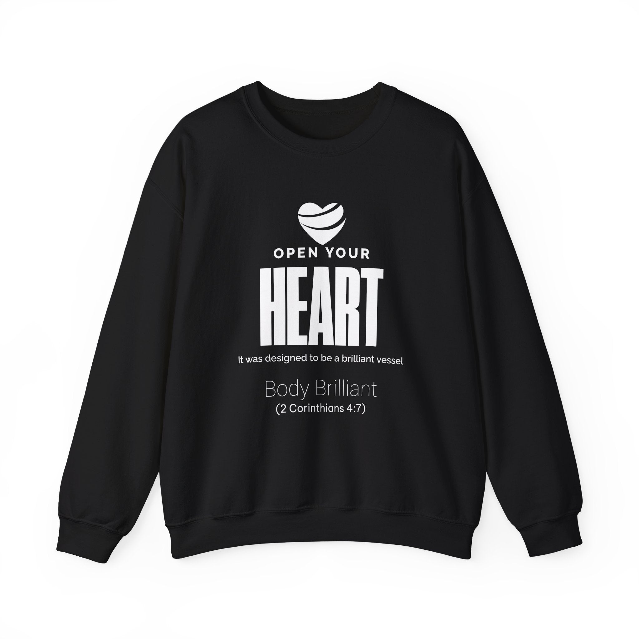 Open Your Heart Sweatshirt | Inspirational Crewneck, Gift for Fitness Lovers, Motivational Apparel, Unisex Sweatshirt, Cozy Fitness Wear