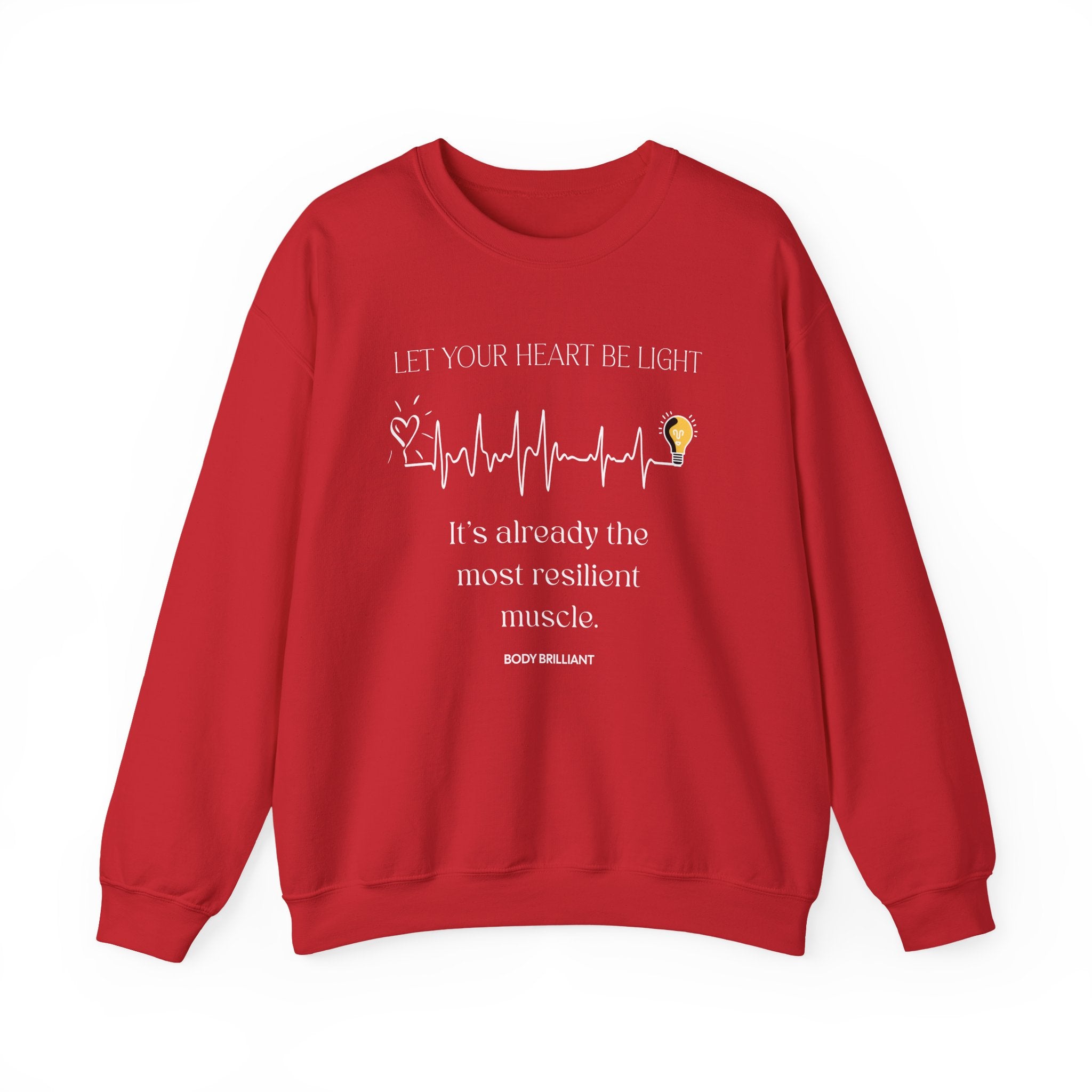 Let your heart be light Sweatshirt | Inspirational Crewneck, Gift for Fitness Lovers, Motivational Apparel, Unisex Sweatshirt, Cozy Fitness Wear