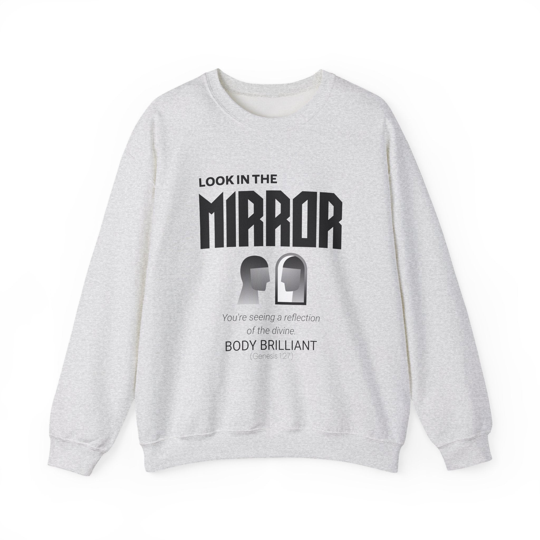 Look in the mirror Sweatshirt | Inspirational Crewneck, Gift for Fitness Lovers, Motivational Apparel, Unisex Sweatshirt, Cozy Fitness Wear