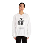Open Your Heart Sweatshirt | Inspirational Crewneck, Gift for Fitness Lovers, Motivational Apparel, Unisex Sweatshirt, Cozy Fitness Wear