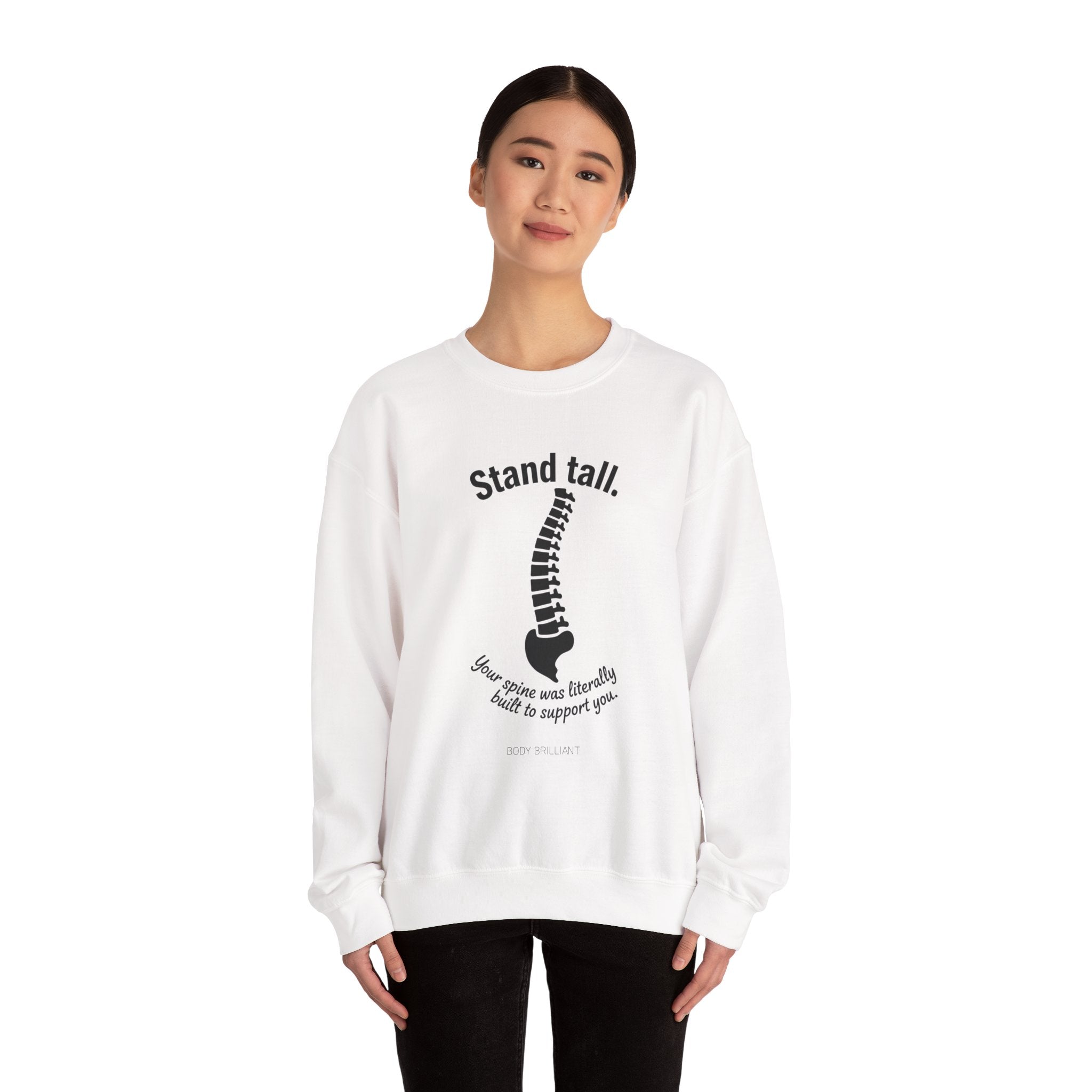 Stand tall Sweatshirt | Inspirational Crewneck, Gift for Fitness Lovers, Motivational Apparel, Unisex Sweatshirt, Cozy Fitness Wear