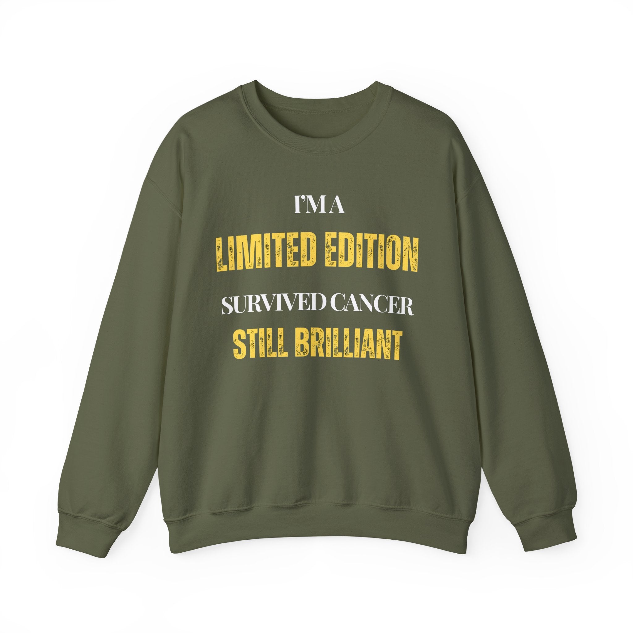 I’m a limited edition: survived cancer, still brilliant Sweatshirt | Inspirational Crewneck, Gift for Fitness Lovers, Motivational Apparel, Unisex Sweatshirt, Cozy Fitness Wear