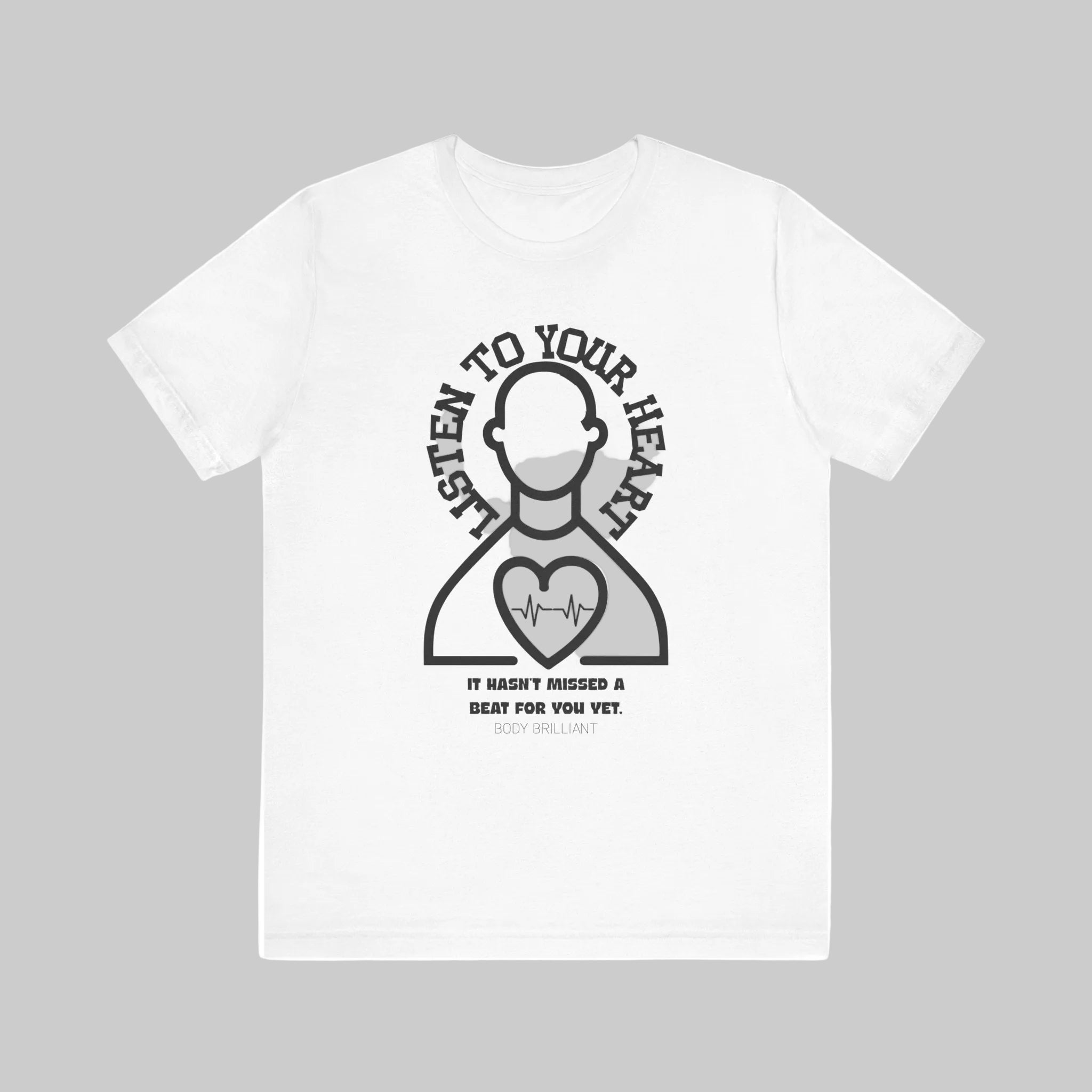 Listen to your heart Inspirational Tee, Unisex Jersey Shirt, Motivational Gift, Spiritual Apparel, Perfect for Everyday Wear