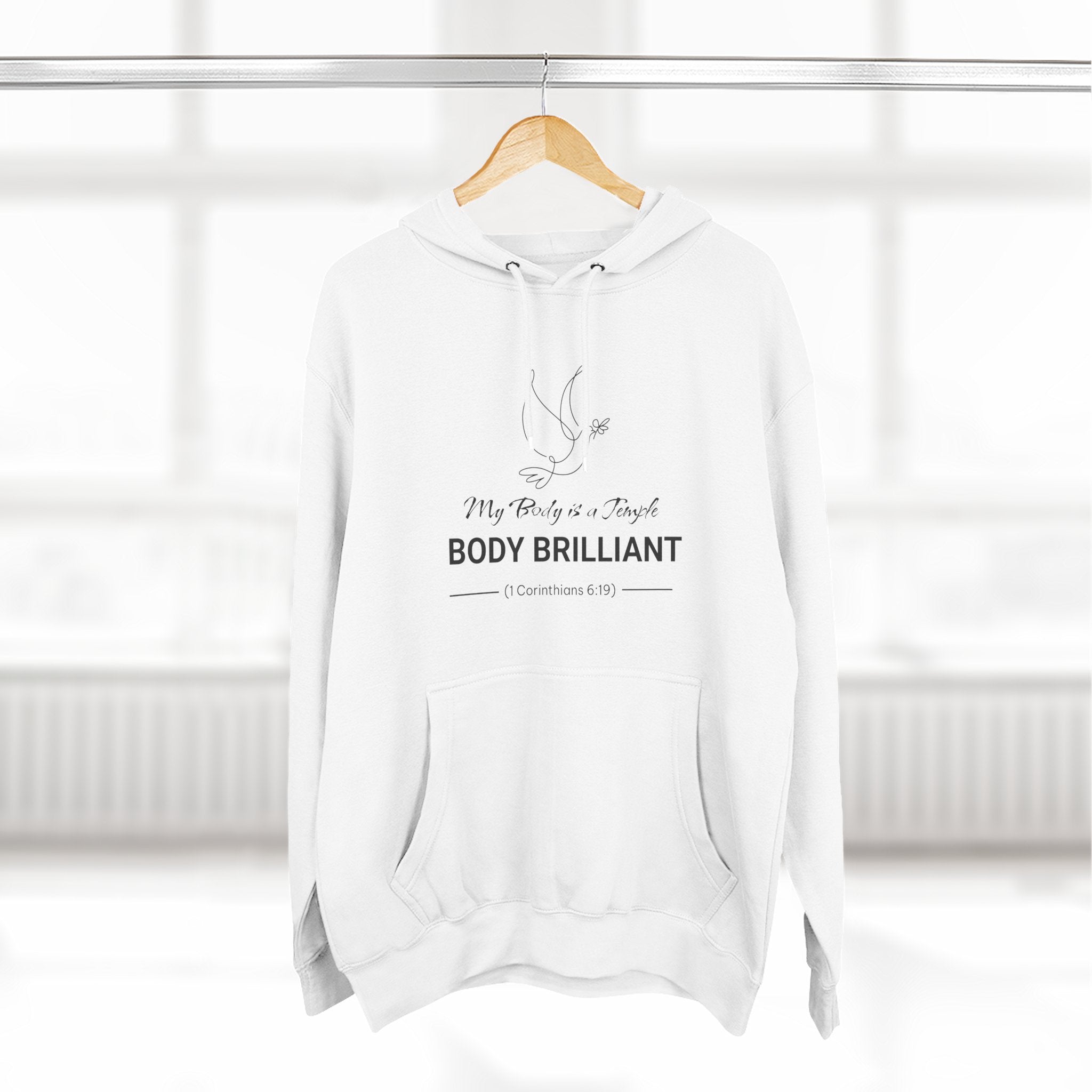 My body is a temple Hoodie, Unisex Sweatshirt, Casual Wear, Gift for Her, Fall Fashion, Holiday Gift