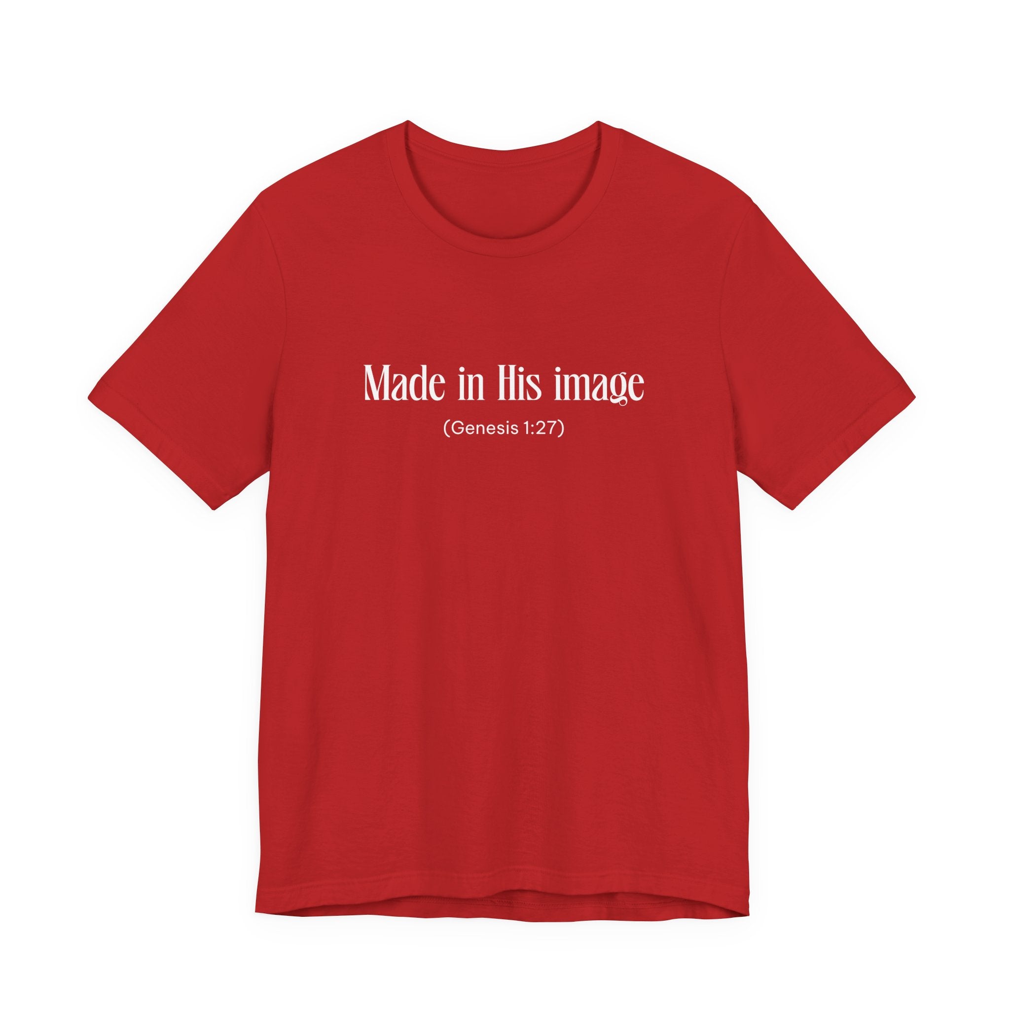 Made in his Image Inspirational Tee, Unisex Jersey Shirt, Motivational Gift, Spiritual Apparel, Perfect for Everyday Wear