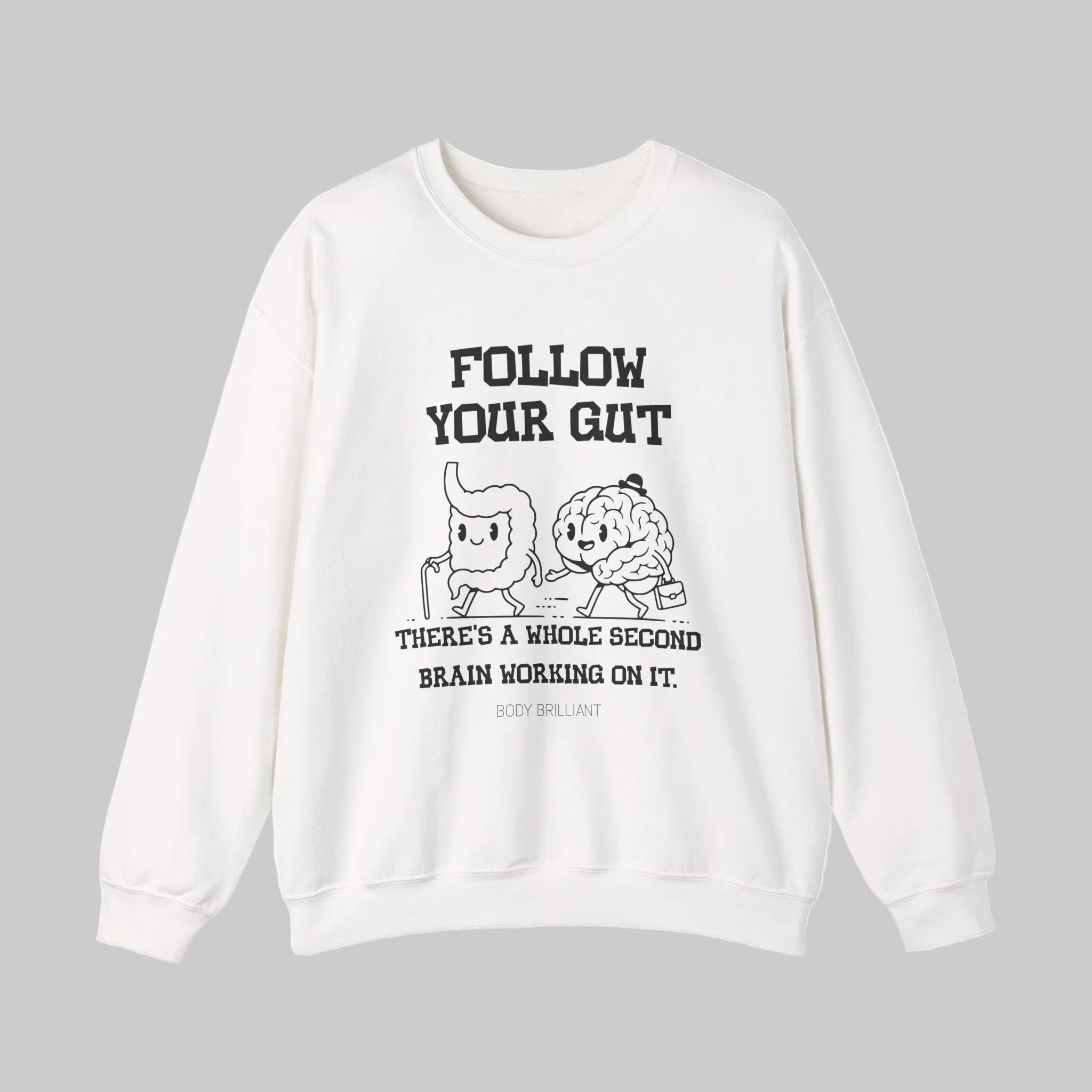 Follow your gut Sweatshirt | Inspirational Crewneck, Gift for Fitness Lovers, Motivational Apparel, Unisex Sweatshirt, Cozy Fitness Wear