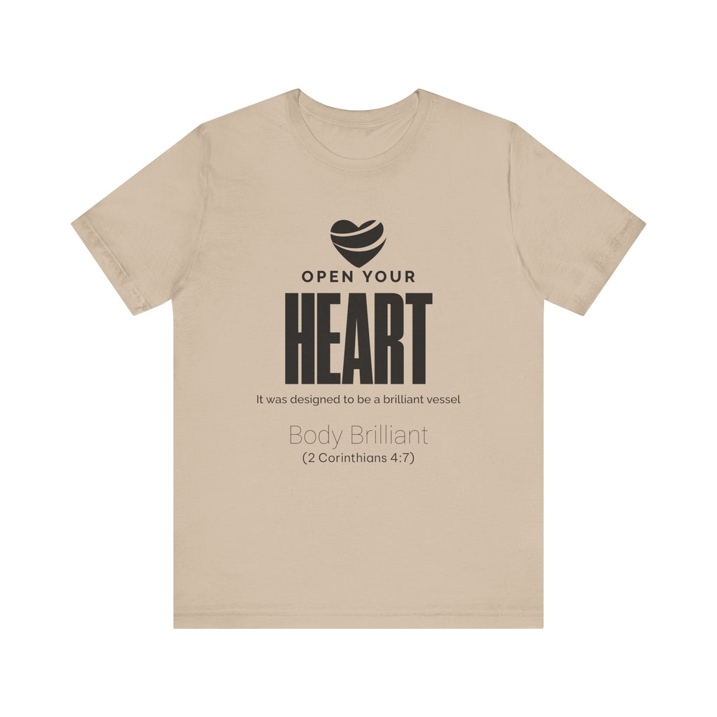 Open Your Heart Inspirational Tee, Unisex Jersey Shirt, Motivational Gift, Spiritual Apparel, Perfect for Everyday Wear