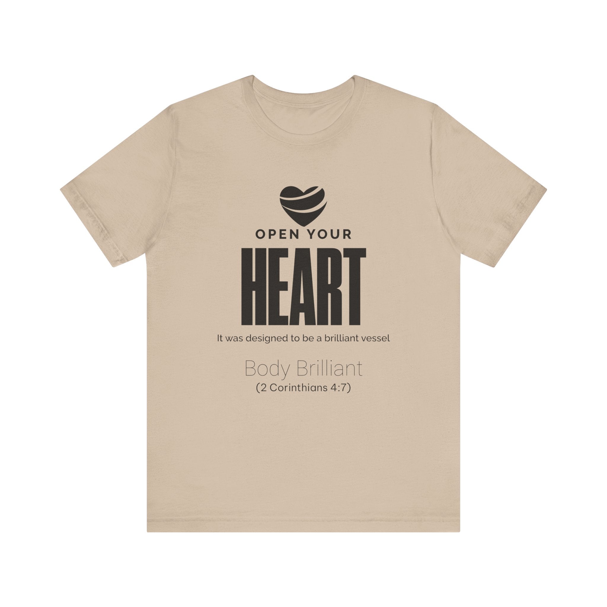 Open Your Heart Inspirational Tee, Unisex Jersey Shirt, Motivational Gift, Spiritual Apparel, Perfect for Everyday Wear