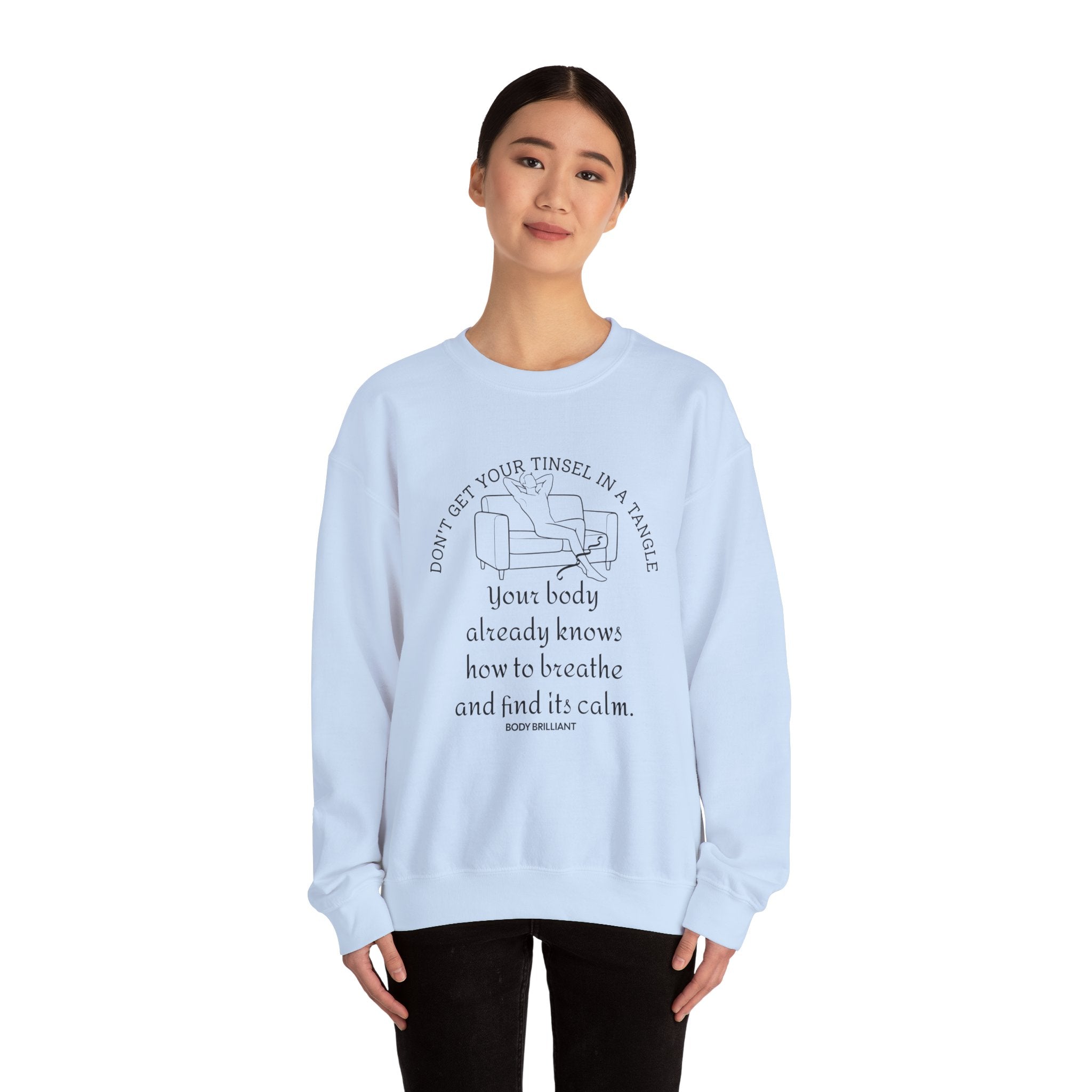 Don't get your tinsel in a tangle Sweatshirt | Inspirational Crewneck, Gift for Fitness Lovers, Motivational Apparel, Unisex Sweatshirt, Cozy Fitness Wear