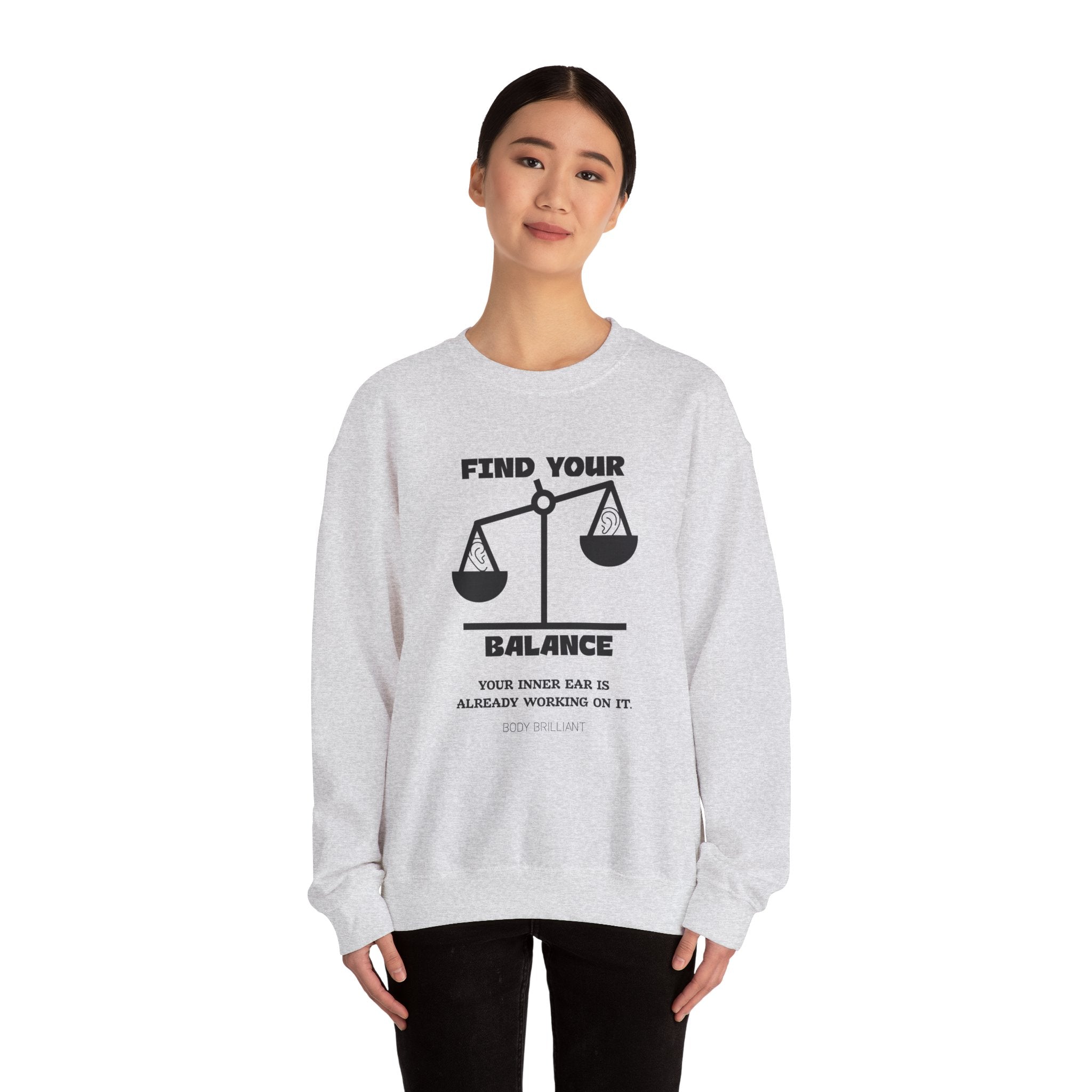 Find your balance Sweatshirt | Inspirational Crewneck, Gift for Fitness Lovers, Motivational Apparel, Unisex Sweatshirt, Cozy Fitness Wear