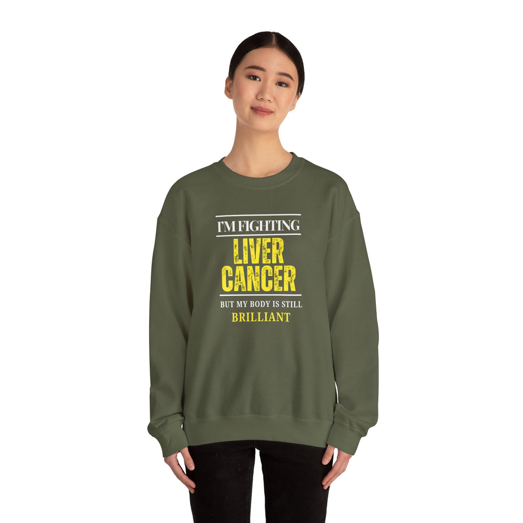 I'm fighting liver cancer Sweatshirt | Inspirational Crewneck, Gift for Fitness Lovers, Motivational Apparel, Unisex Sweatshirt, Cozy Fitness Wear