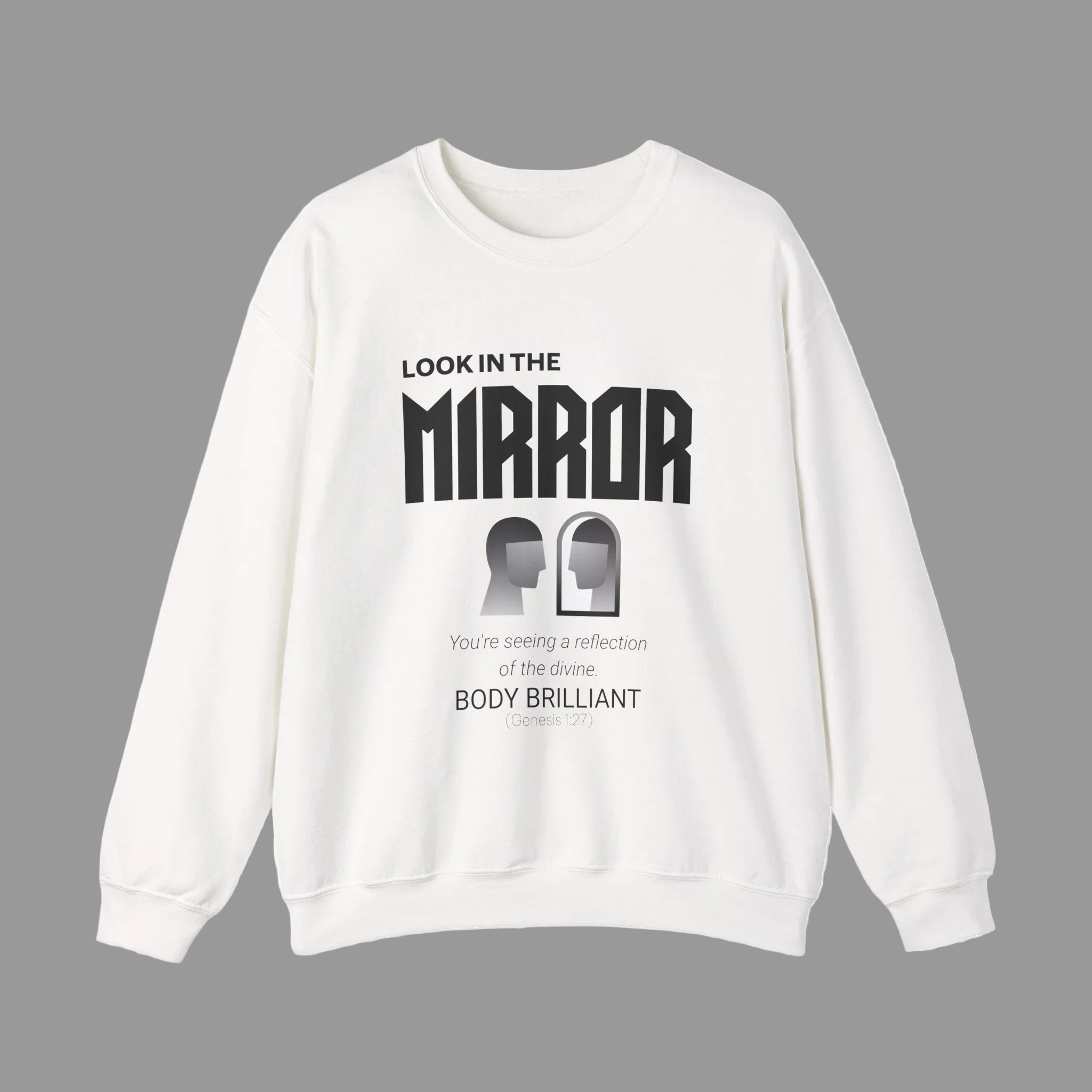 Look in the mirror Sweatshirt | Inspirational Crewneck, Gift for Fitness Lovers, Motivational Apparel, Unisex Sweatshirt, Cozy Fitness Wear