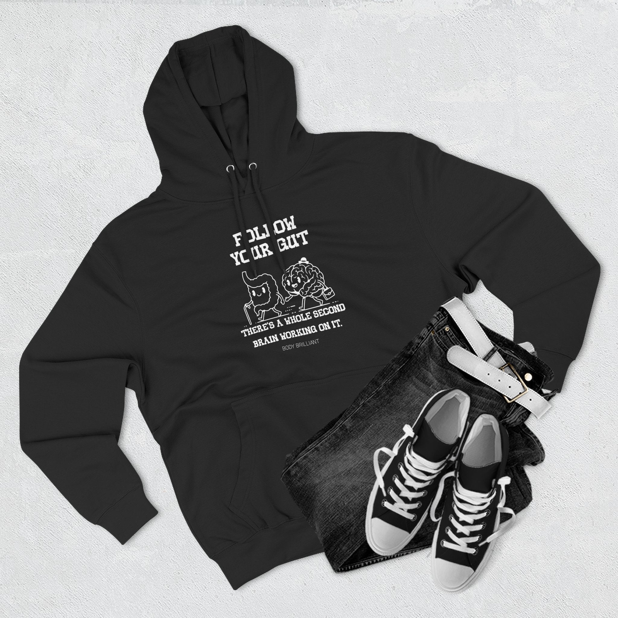 Follow your gut Hoodie, Unisex Sweatshirt, Casual Wear, Gift for Her, Fall Fashion, Holiday Gift