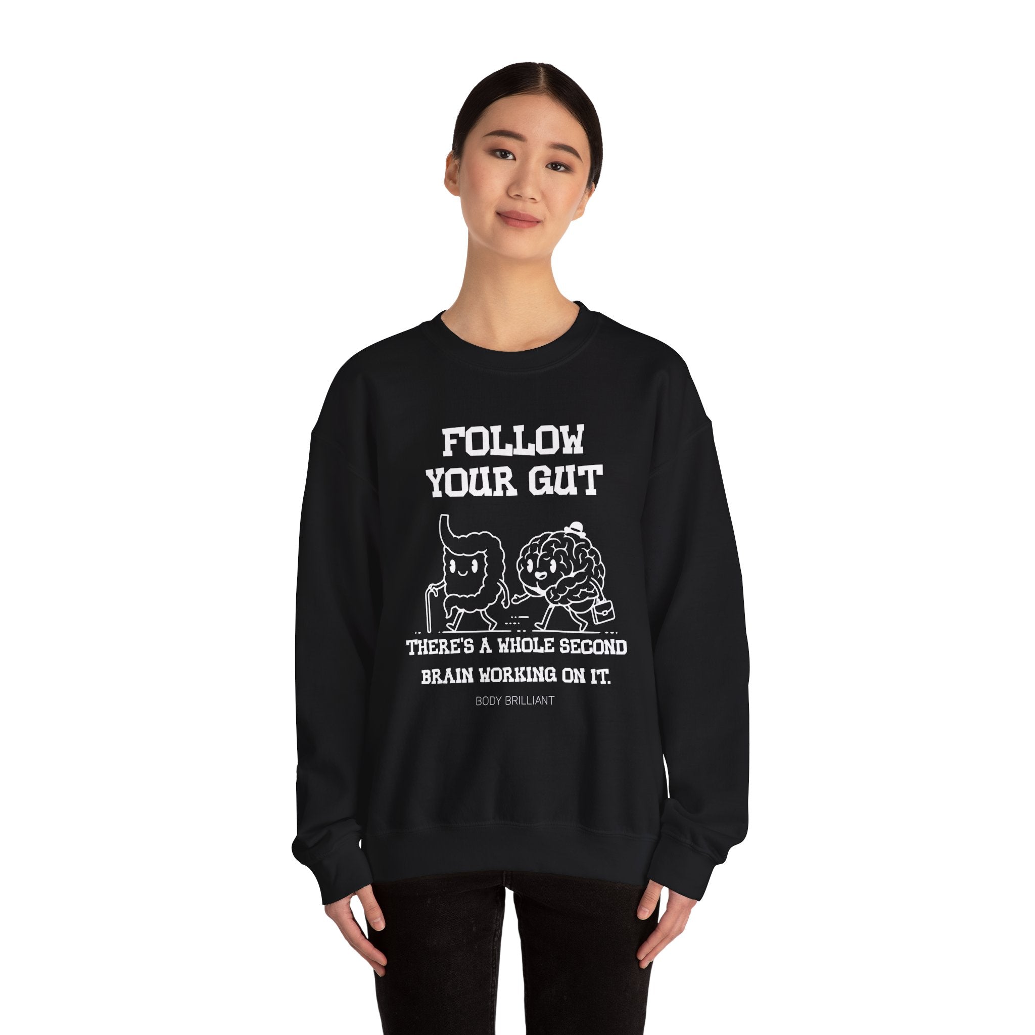 Follow your gut Sweatshirt | Inspirational Crewneck, Gift for Fitness Lovers, Motivational Apparel, Unisex Sweatshirt, Cozy Fitness Wear