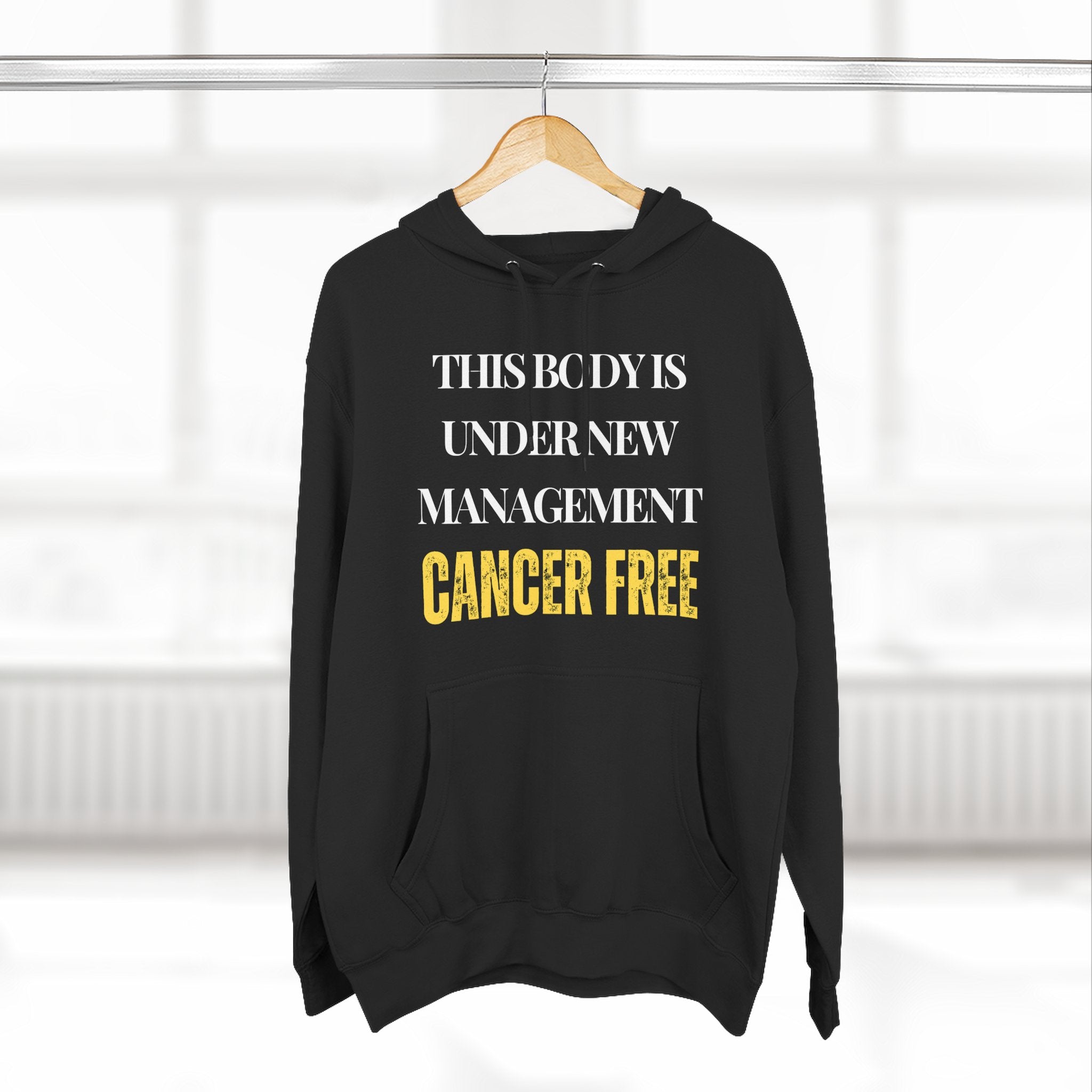 This body is under new management. Cancer free Hoodie, Unisex Sweatshirt, Casual Wear, Gift for Her, Fall Fashion, Holiday Gift